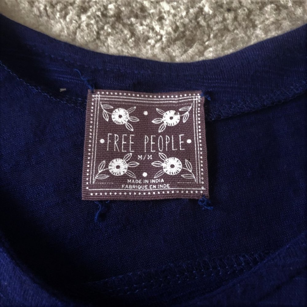 Free People Dark Navy Sequin Cami / Top - Picture 4 of 9